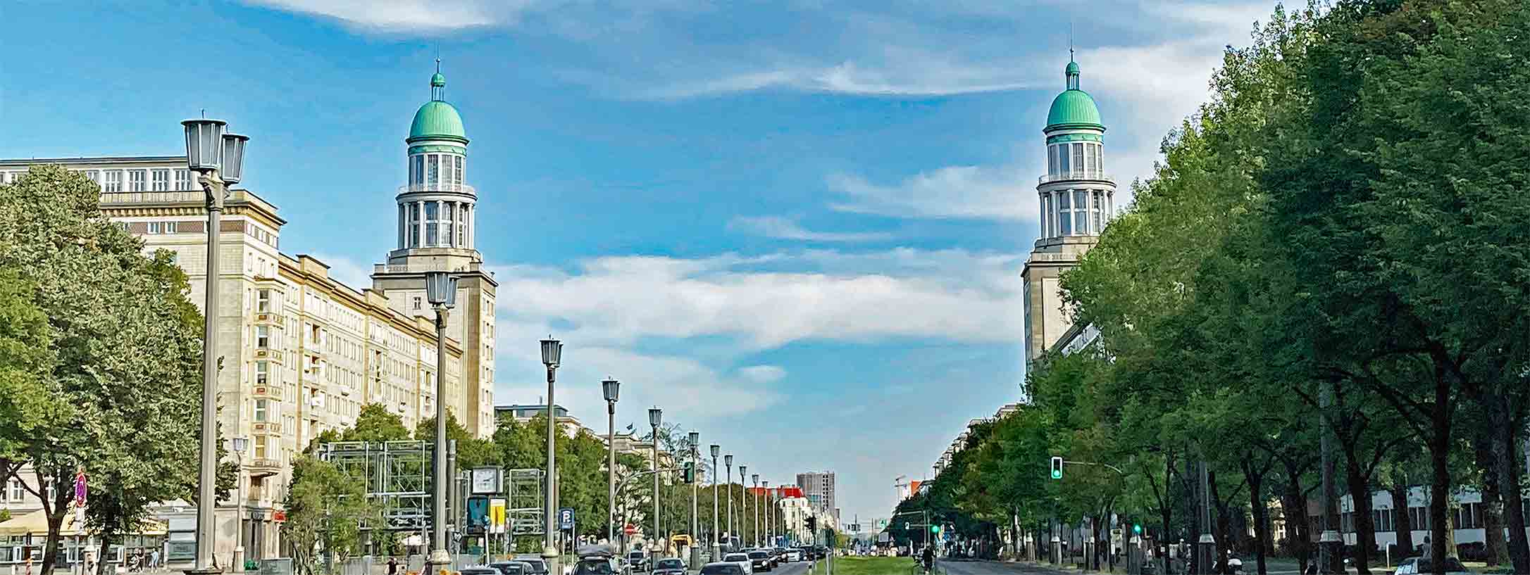 Panoramabild von Berlin Friedrichshain Kreuzberg.