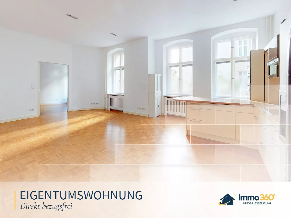 Bezugsfreie Altbauwohnung mit Balkon und offener Wohnküche in Charlottenburg, 10629 Berlin, Etagenwohnung