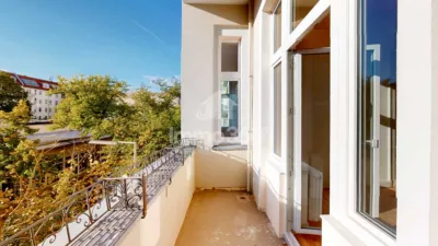 sonniger Balkon