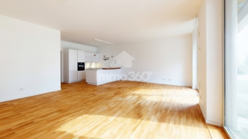 große Wohnküche - Moderne 4-Zimmer-Neubauwohnung mit zwei Terrassen in zentraler Lage von Berlin-Mitte