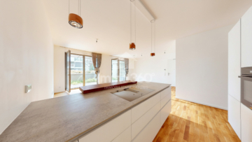 große Wohnküche - Moderne 4-Zimmer-Neubauwohnung mit zwei Terrassen in zentraler Lage von Berlin-Mitte