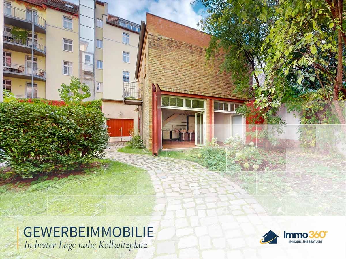 Kollwitzkiez pur: Stilvolle Remise mit Balkon im begrünten Hinterhof, 10435 Berlin, Bürofläche