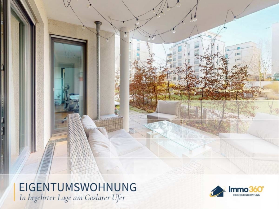 Titelbild - Sofort bezugsfreie 5-Zimmer-Terrassenwohnung mit Garten und Wasserblick