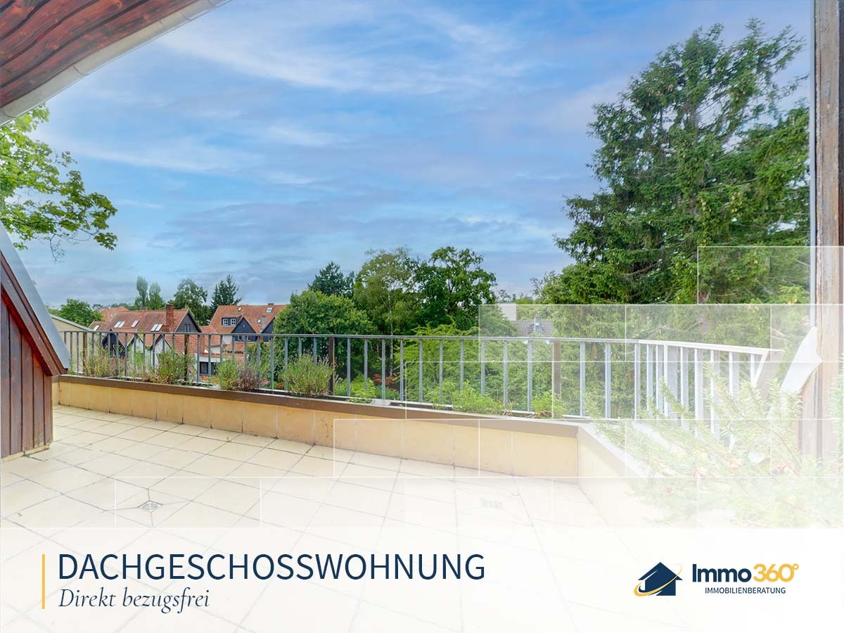 Bezugsfreie Dachgeschosswohnung mit sonniger Dachterrasse & weitem Blick ins Grüne, 12207 Berlin, Dachgeschosswohnung
